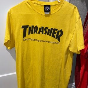 THRASHER skater yellow tee